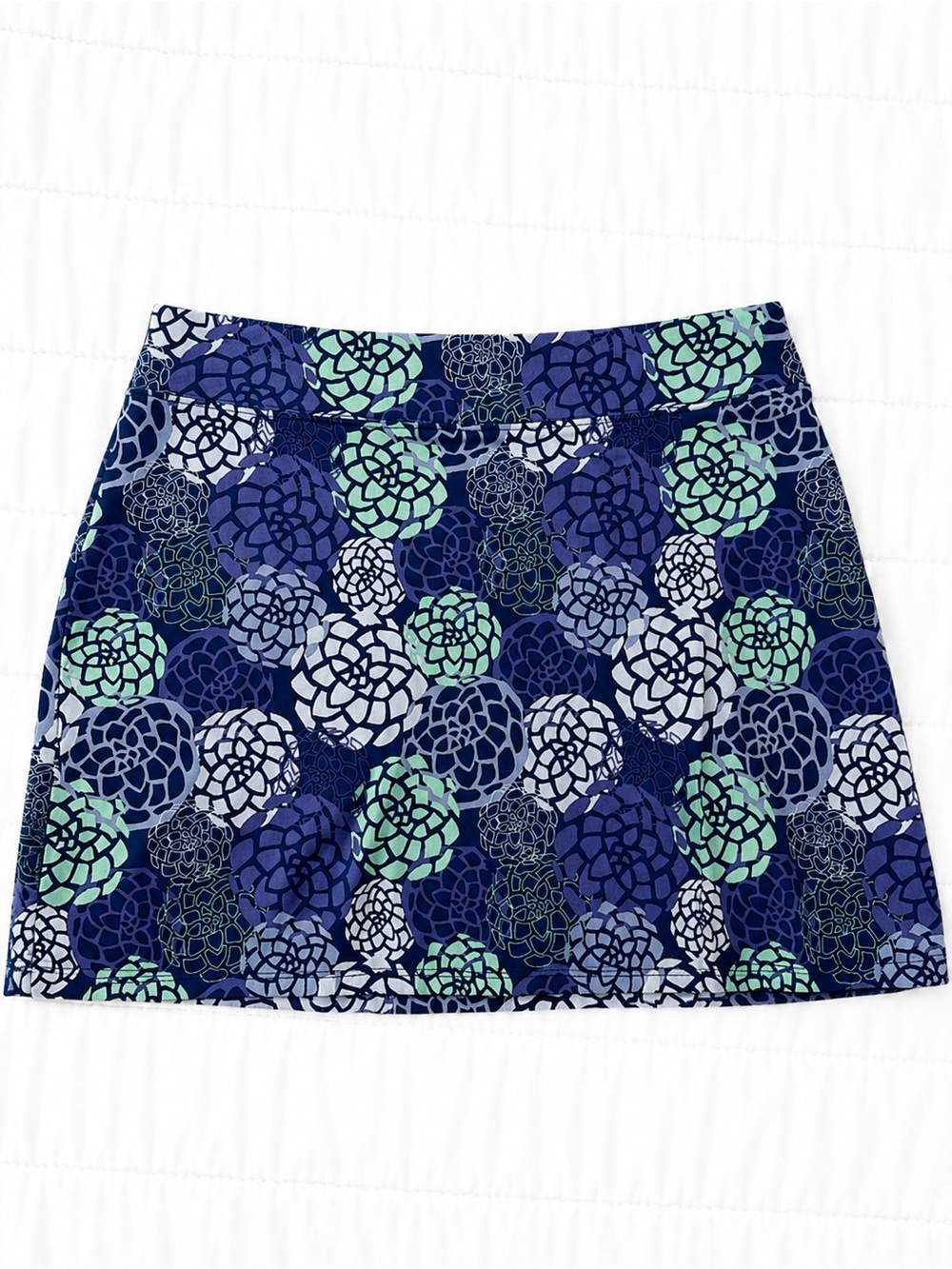 Tranquility Printed Performance Skort Size M Blue Floral Athletic Golf Tennis